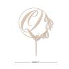 ENEDNATE Personalized Initial Letter Cake Topper Custom Last Name Initials Floral Wreath Wedding Cake Topper Celebration Wedding Engagement Party Decoration Supplies view 4
