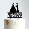 Wedding Lesbian Lesbian Silhouette Wedding Cake Topper with Pet Mrs And Mrs Wedding Cake Topper Personalized Cake Topper Wedding Cake Topper Funny Cake Toppers for Wedding Black Acrylic, 6 Inch view 1