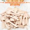 2000 Pcs Disposable Mini Wooden Spoons, 3.74 Inch Wood Cutlery Spoons Small Utensils for Ice Cream Dessert Food view 3