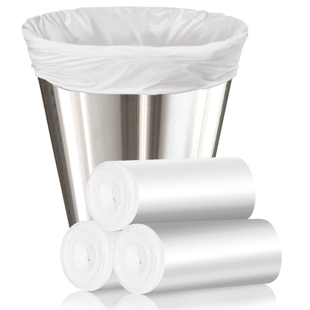105 Count Small Trash Bags, 4 Gallon Garbage Can Liners - Unscented Wastebasket Trash Bags for Bathroom, Kitchen, Bedroom, Cleaning Supplies (15 Liter)