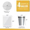 105 Count Small Trash Bags, 4 Gallon Garbage Can Liners - Unscented Wastebasket Trash Bags for Bathroom, Kitchen, Bedroom, Cleaning Supplies (15 Liter) view 2