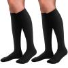 30-40mmHg Medical Graduated Compression Socks for Women&Men Circulation-Compression Stockings-Knee High Socks for Support,Hiking,Running(2 Pack Black,L-XL) view 1