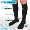 30-40mmHg Medical Graduated Compression Socks for Women&Men Circulation-Compression Stockings-Knee High Socks for Support,Hiking,Running(2 Pack Black,L-XL) view 3