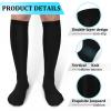 30-40mmHg Medical Graduated Compression Socks for Women&Men Circulation-Compression Stockings-Knee High Socks for Support,Hiking,Running(2 Pack Black,L-XL) view 4