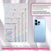 100 Pack Resealable Bags for Small Business, Mylar Bags with Front Window Holographic Bags Mylar Bags for Food Storage with 100 Color Labels(4.1 X 5.9 Inch) view 3