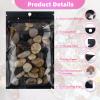 100 Pack Resealable Bags for Small Business, Mylar Bags with Front Window Holographic Bags Mylar Bags for Food Storage with 100 Color Labels(Black,4.1 X 5.9 Inch) view 4