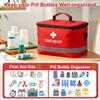 DOITOOL Portable First Aid Bag Empty Medical Storage Bag Red Shoulder Medicine Pouch First Aid Organizer for Camping Hiking Home Car Outdoor Travel view 2