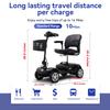 Folding 4 Wheel Mobility Scooter for Seniors w/LED Light, Lightweight and Compact for Travel, Powered Electric Medical Mobility Scooter for Adults MAX Load 300LBS, Blue view 2