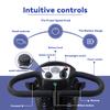 Folding 4 Wheel Mobility Scooter for Seniors w/LED Light, Lightweight and Compact for Travel, Powered Electric Medical Mobility Scooter for Adults MAX Load 300LBS, Blue view 3