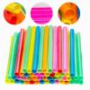 50 Pcs Jumbo Smoothie Straws,Disposable Plastic Colorful Boba Straws. view 3