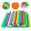 50 PCS Jumbo Smoothie Straws, Colorful Disposable Plastic Milkshake Straw (0.43" Diameter and 8.2" long) view 3