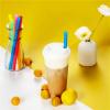 50 PCS Jumbo Smoothie Straws, Colorful Disposable Plastic Milkshake Straw (0.43" Diameter and 8.2" long) view 4