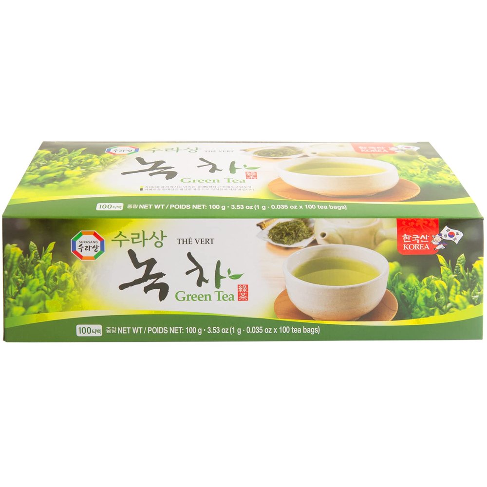 Surasang Korean Green Tea, Simple and Classic Green Tea, 100 teabags