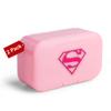 Smartshake DC Comic Pill Box Organizer (Pack of 2) Portable Size, BPA Free - Medicine Storage Box for Daily Use - 7-Day Portable Pill case for Travel, Vitamin, and Supplement (Supergirl) view 1