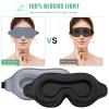 BeeVines Sleep Mask, 2 Pack 3D Contoured Sleeping Eye Masks for Lash Extensions, Night Molded Covers with Adjustable Strap, Eye Shade Cover Lashes Extension for Traveling Yoga Nap(Black & Grey) view 3
