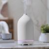 200ML Ceramic Essential Oil Diffuser - Ultrasonic Aromatherapy & Humidifier with 7-Color LED Lights, Auto Shut-Off, White, 1H/3H/6H Timer | Scent for Home,Office,Yoga view 1
