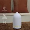 200ML Ceramic Essential Oil Diffuser - Ultrasonic Aromatherapy & Humidifier with 7-Color LED Lights, Auto Shut-Off, White, 1H/3H/6H Timer | Scent for Home,Office,Yoga view 4