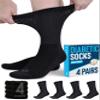 Doctor's Select Diabetic Socks - 4 Pairs Neuropathy Socks for Men & Women view 1