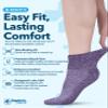 Doctor's Select Ankle Diabetic Socks for Women and Men - 4 Pairs | Light Blue,Blue,Purple,Pink | Moisture Wicking Neuropathy Socks Size 6-9 | 9-12 view 2