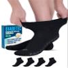 Doctor's Select Diabetic Socks with Grips for Women and Men - 4 Pair | Black | Neuropathy Socks for Men | Non Skid Socks for Men | Diabetic Ankle Socks for Men | Diabetic Socks for Men 9-12 view 1