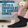 Doctor's Select Diabetic Socks with Grips for Women and Men - 4 Pair | Black | Neuropathy Socks for Men | Non Skid Socks for Men | Diabetic Ankle Socks for Men | Diabetic Socks for Men 9-12 view 4