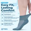 Doctor's Select Diabetic Socks for Men and Women - 4 Pairs Ankle Socks | Pink, Green, Red, Purple | Size 9-11 view 2