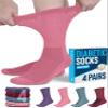Doctor's Select Diabetic Socks for Women and Men - 4 Pairs Non Binding Socks | Diabetic Women view 1
