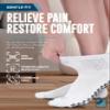 Doctor's Select Diabetic Socks with Grips for Women and Men - 4 Pair | White | Neuropathy Socks | Non Slip | Ankle Socks | Size 9-12 view 2