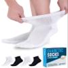 Doctor's Select Ankle Diabetic Socks for Women and Men - 4 Pairs | Black, White | Moisture Wicking for Women Size 6-9 | 9-12 view 1