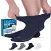 Doctor's Select Diabetic Socks with Grips for Women and Men - 4 Pair | Ankle Non Slip Socks for Elderly with Grippers | Black, White, Navy, Gray view 1