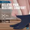 Doctor's Select Diabetic Socks with Grips for Women and Men - 4 Pair | Ankle Non Slip Socks for Elderly with Grippers | Black, White, Navy, Gray view 2