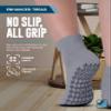 Doctor's Select Diabetic Socks with Grips for Women and Men - 4 Pair | Ankle Non Slip Socks for Elderly with Grippers | Black, White, Navy, Gray view 4
