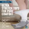 Doctor's Select Grey Heel/Toe 2 Black / 2 White Diabetic Socks for People with Diabetes - 4 Pairs, Ankle-High, Unisex view 2