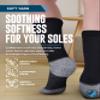 Doctor's Select Grey Heel/Toe 2 Black / 2 White Diabetic Socks for People with Diabetes - 4 Pairs, Ankle-High, Unisex view 3