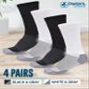 Doctor's Select Grey Heel/Toe 2 Black / 2 White Diabetic Socks for People with Diabetes - 4 Pairs, Ankle-High, Unisex view 4