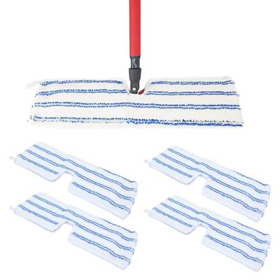 4 Pack Flip Mop Refills Replacement Microfiber Pads for Dry/Wet Use Machine Washable Reusable Double Sided All Surface Cleaning