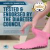 Doctor's Select Diabetic Socks with Grips - 4 Pair Assortment | Pink, Green, Red, Purple | Slipper Socks with Grippers | Grippy Socks for Men & Women Size 9-11 view 4