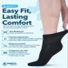Doctor's Select Diabetic Socks for Men and Women - 4 Pairs | Black | Ankle Diabetic Neuropathy Socks for Men | 9-12 view 2