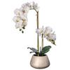 Orchid - Phalaenopsis in Cement Pot-24 Real Touch Petals (White) view 1