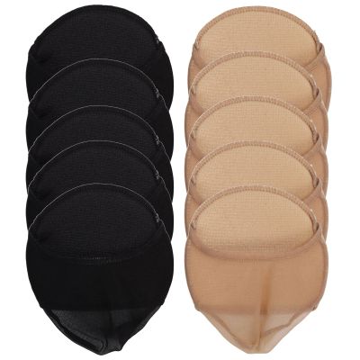 10 Pairs Forefoot Socks for Women, Breathable Non Slip Toe Covers with Cushion Pad, Ball of Foot Pads Sock, Toe Socks for Heels, Dancing, Running & Daily Wear
