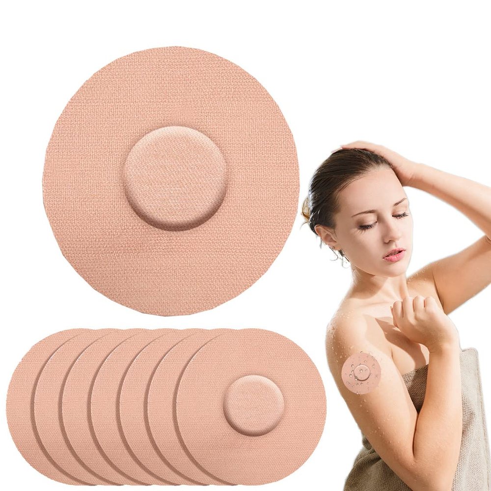 60 Pack Freestyle Adhesive Patches,Waterproof & Sweatproof CGM Sensor Cover for Libre 1/2/3(Compatible with Guardian 3,Enlite, Dexcom G6,G5, G4),Continuous Pre-Cut Glucose Monitor Protection Tape