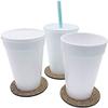 AMZ Empire 16 Oz Disposable Coffee Cups with Lids - Foam Hot Cold Drink Beverage To Go 16 Ounce 50/Case With Lids (Medium) view 2