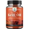 Antarctic Krill Oil 500mg Softgels - High Absorption Omega 3 Fatty Acid Supplement with Potent EPA DHA Astaxanthin and Phospholipids - Wild Caught Burpless Fish Oil Omega 3 Supplement - 120 Count view 1