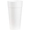 AMZ Empire 24 Oz Foam Cups With Lids, Insulated Foam Disposable White Coffee Cup With Cover Lid, Pack of 40 Sets For Hot or Cold Drink, 40/Case view 1