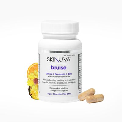 Skinuva Bruise - Supplement for Bruising and Swelling - A Homeopathic Bruise Remedy Formulated with Arnica, Bromelain & Zinc - 14 Capsules (7-Day Treatment)