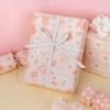 MAYPLUSS Pink Gift Wrapping Paper Roll - 17" X 120" Per Roll - Lovely Girly Little Girl Elephant, Clothing, Footprint Themed Birthday Gift Wrap Present Paper for Baby Shower, New Baby Party view 3
