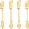 Ciaell 200PCS Gold Plastic Forks - Heavy Duty Plastic Forks - 7.48 Inch Heavyweight Gold Forks - Disposable Dessert Forks Perfect for Parties & Weddings & Dinners view 1