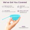EcoBlossom Reusable Menstrual Disc with Removal String - The Most Reliable Medical Grade Silicone Period Discs - Comfortably use for 12 Hours (Cyan) view 2