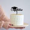 Congratulations Cake Topper Acrylic Black Graduate Cake Toppers for 2022 Graduation Party Cake Decorations Graduation Table Decor Graduation Gift for Him Her view 2