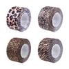 4 Rolls Wild Theme Cheetah Polyester Ribbons Leopard Print Pattern Polycotton Trimming Lace Floral Bow Crafts Decoration for Gifts Package Wrapping and House Ornament view 1